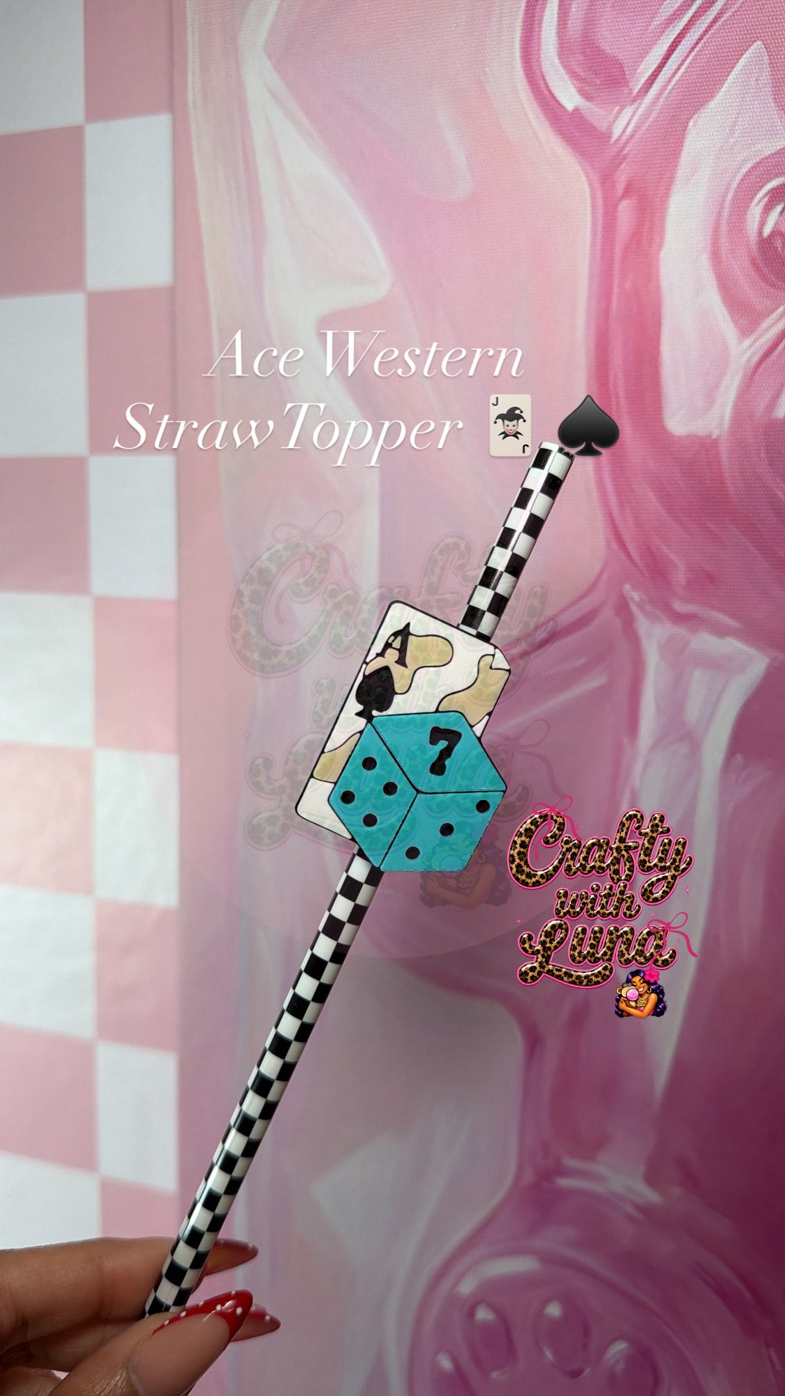 ♠️ Spade Western StrawTopper