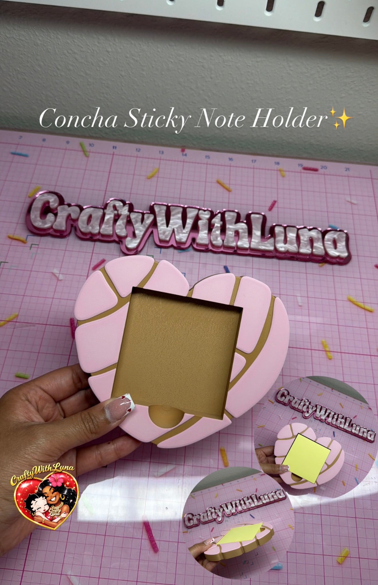 Concha sticky note holder ✨