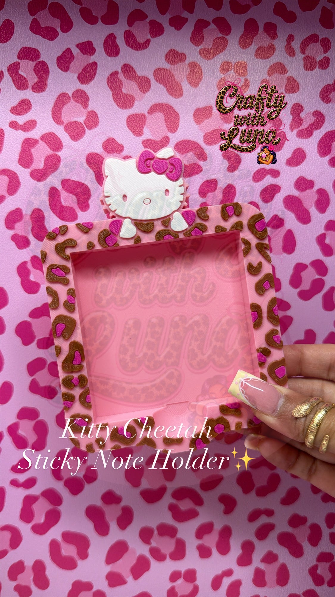 Kitty Sticky Note Holder