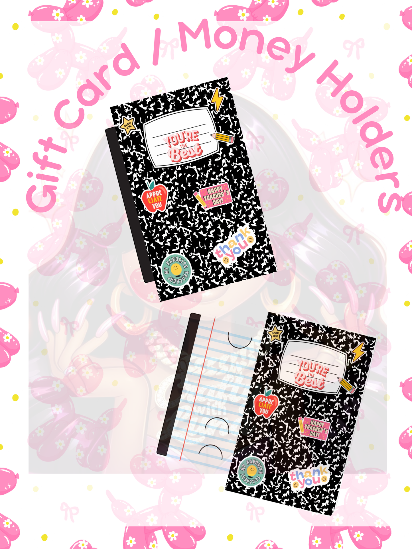 Composition Book Gift Card/ Money Holder πβ¨