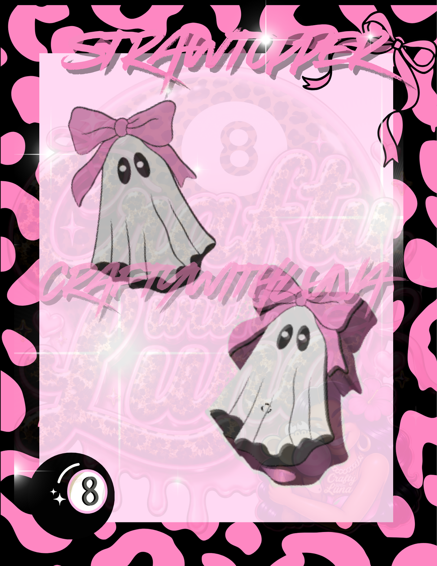 Pink Ghost Strawtopper