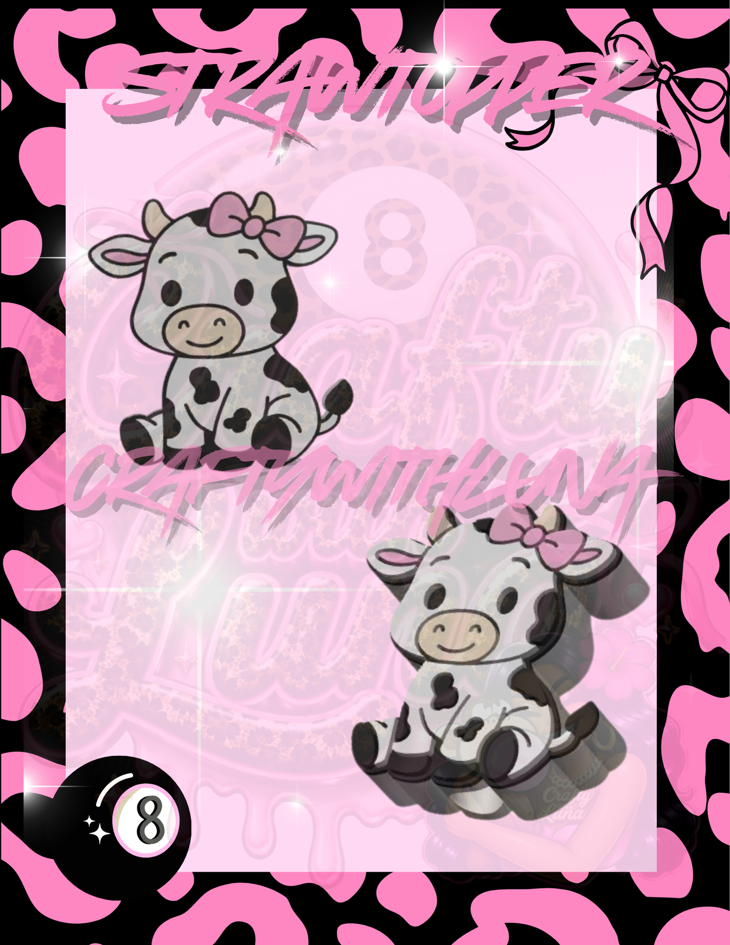Coquette Cow Strawtopper