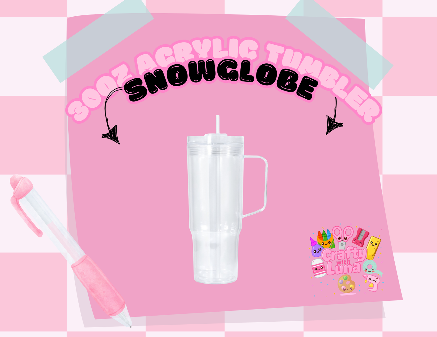 30oz Acrylic Snowglobe Tumbler