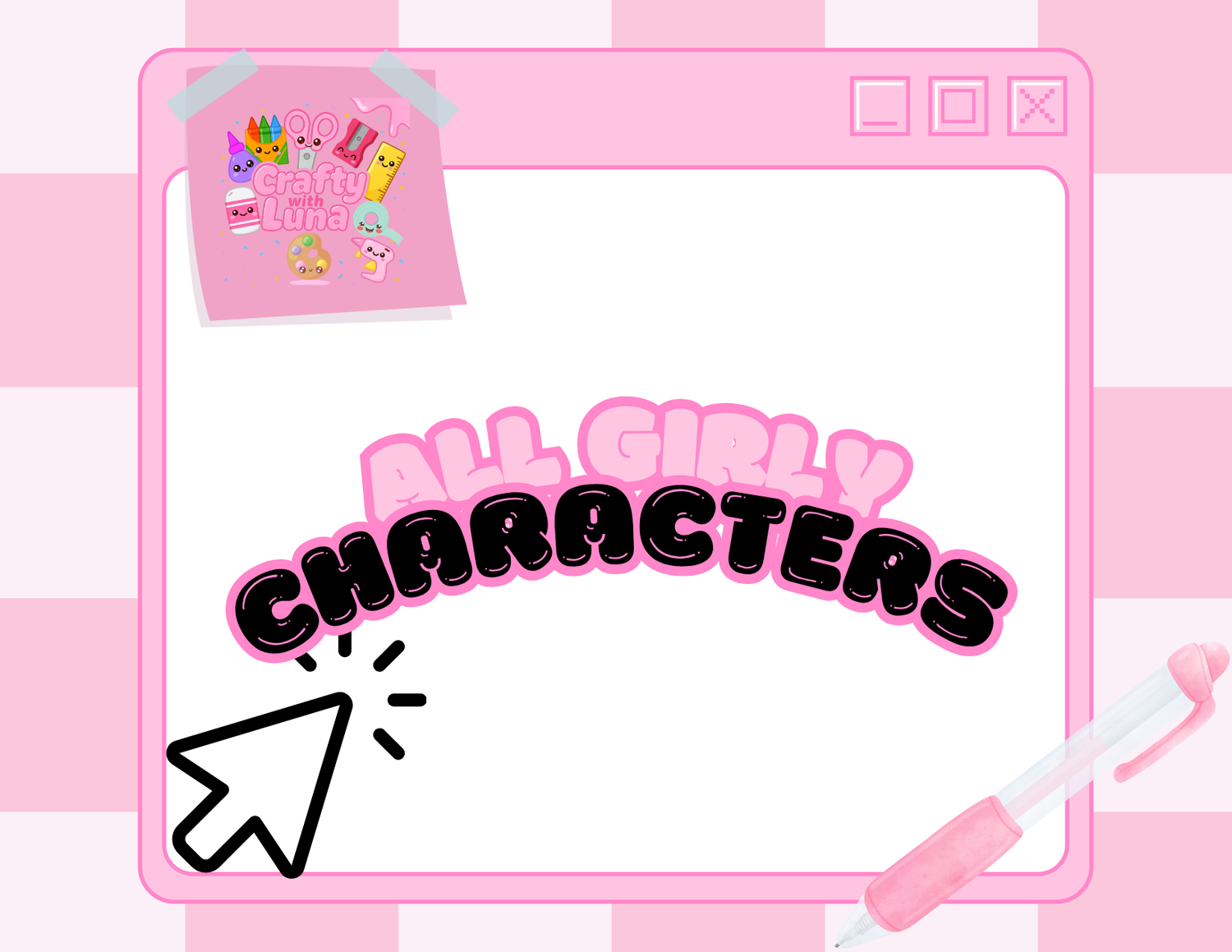 All Girly Character Designs