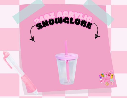 12oz Acrylic Snowglobe Style A