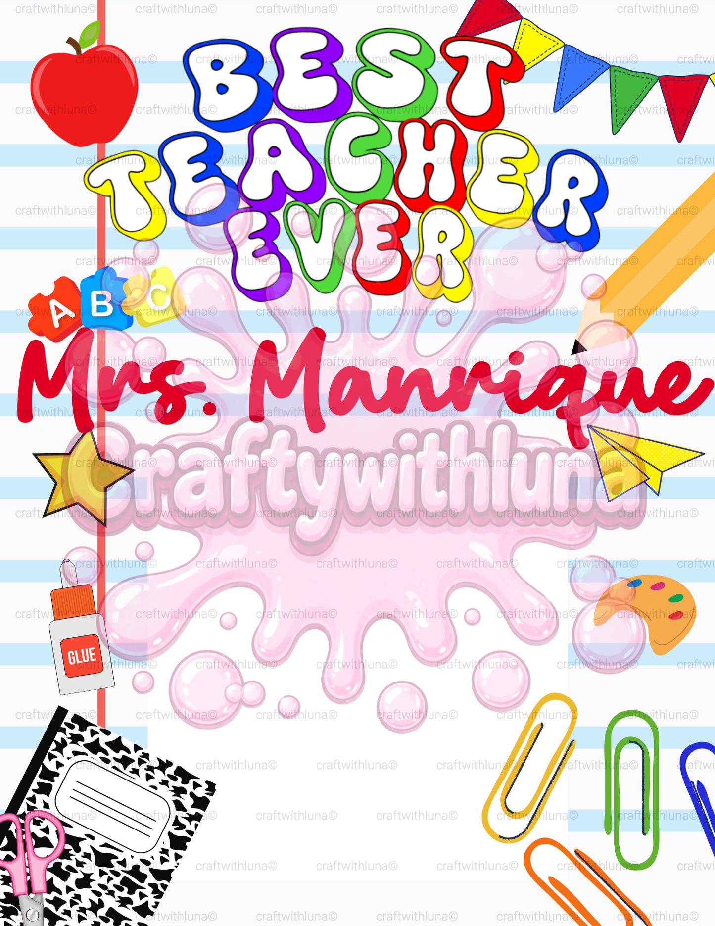 Teacher Gift Board EMPTY ✏️🎀✨