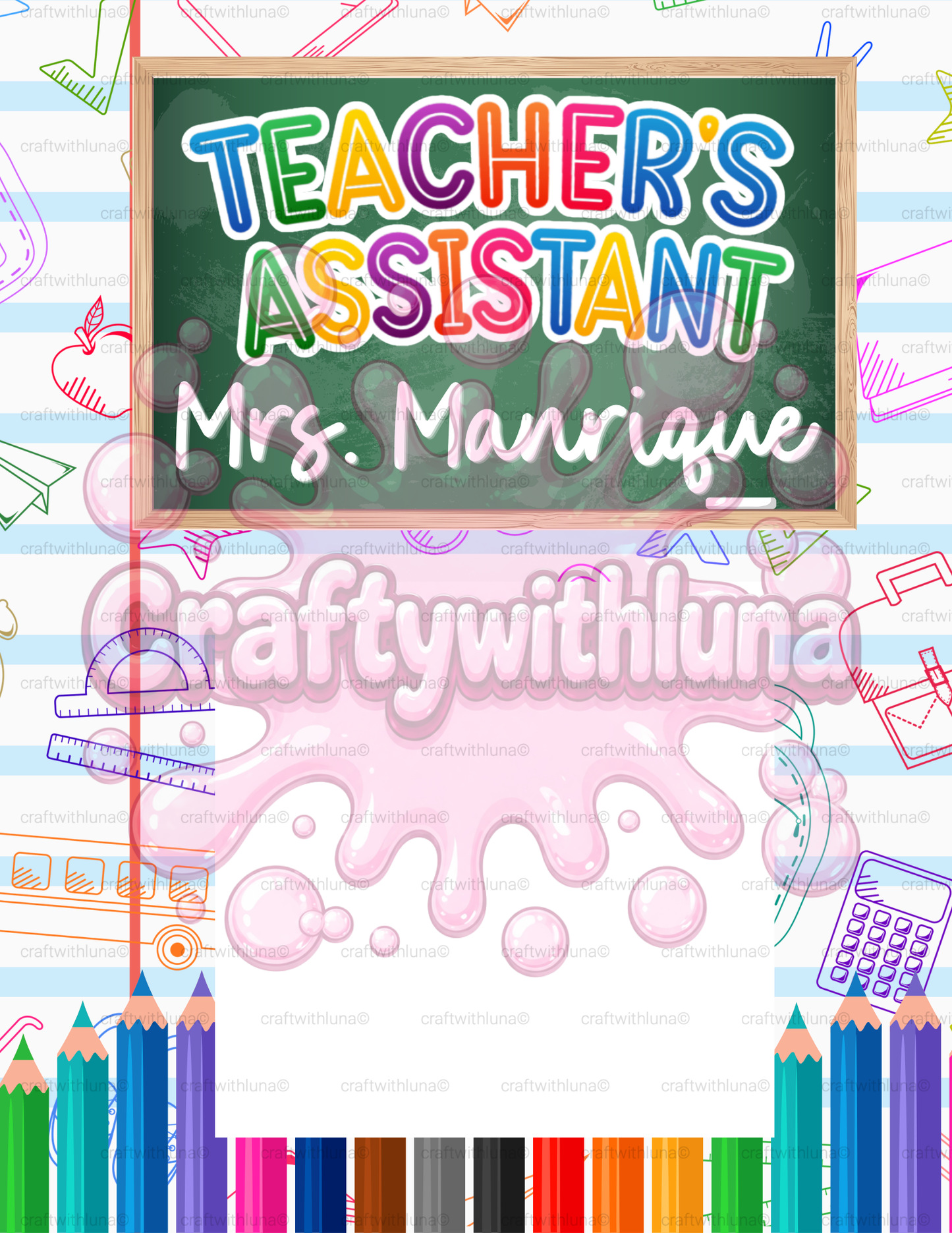 Teacher Gift Board EMPTY ✏️🎀✨