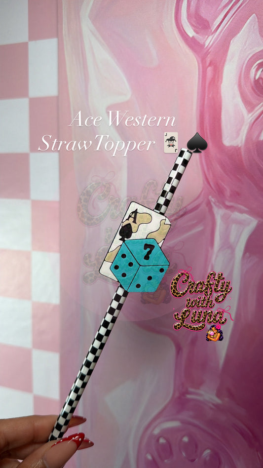 ♠️ Spade Western StrawTopper