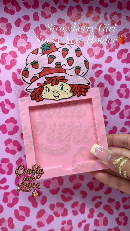Strawberry Girl Sticky Note Holder🍓