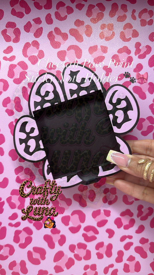 Cheetah Paw Print
Sticky Note Holder 🐾🎀
