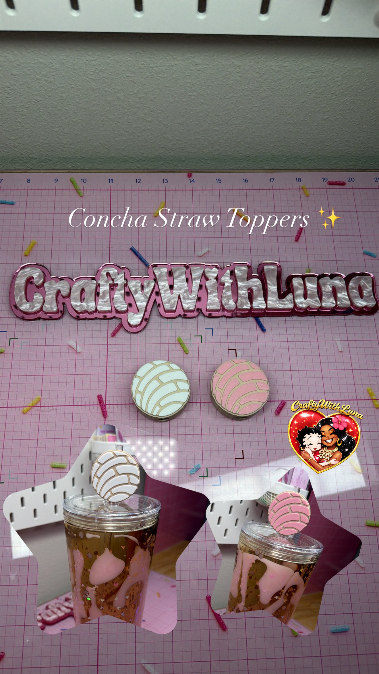 3D Printed Concha Straw Toppers 🪄