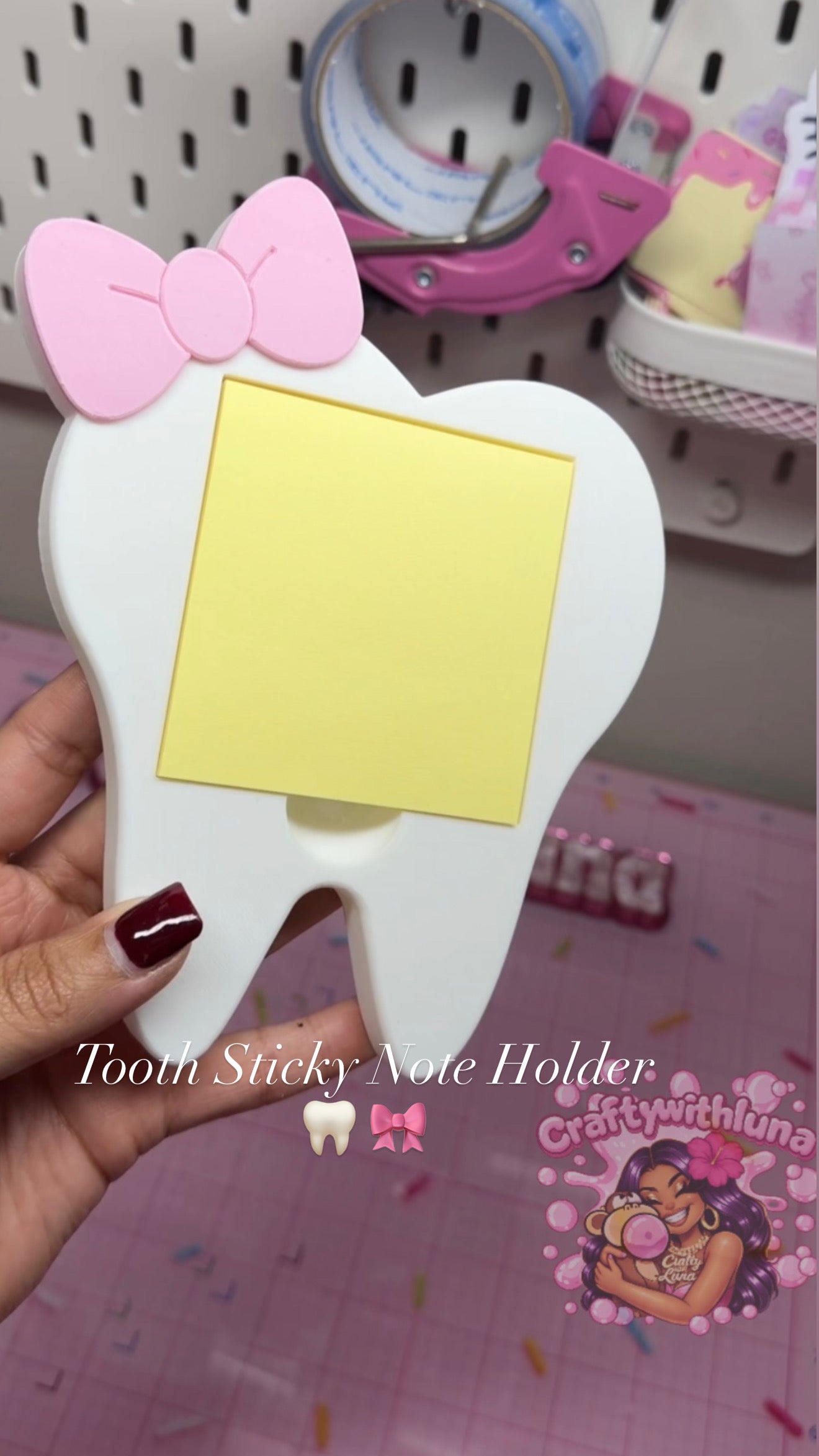 Tooth Sticky Note Holder 🦷🎀
