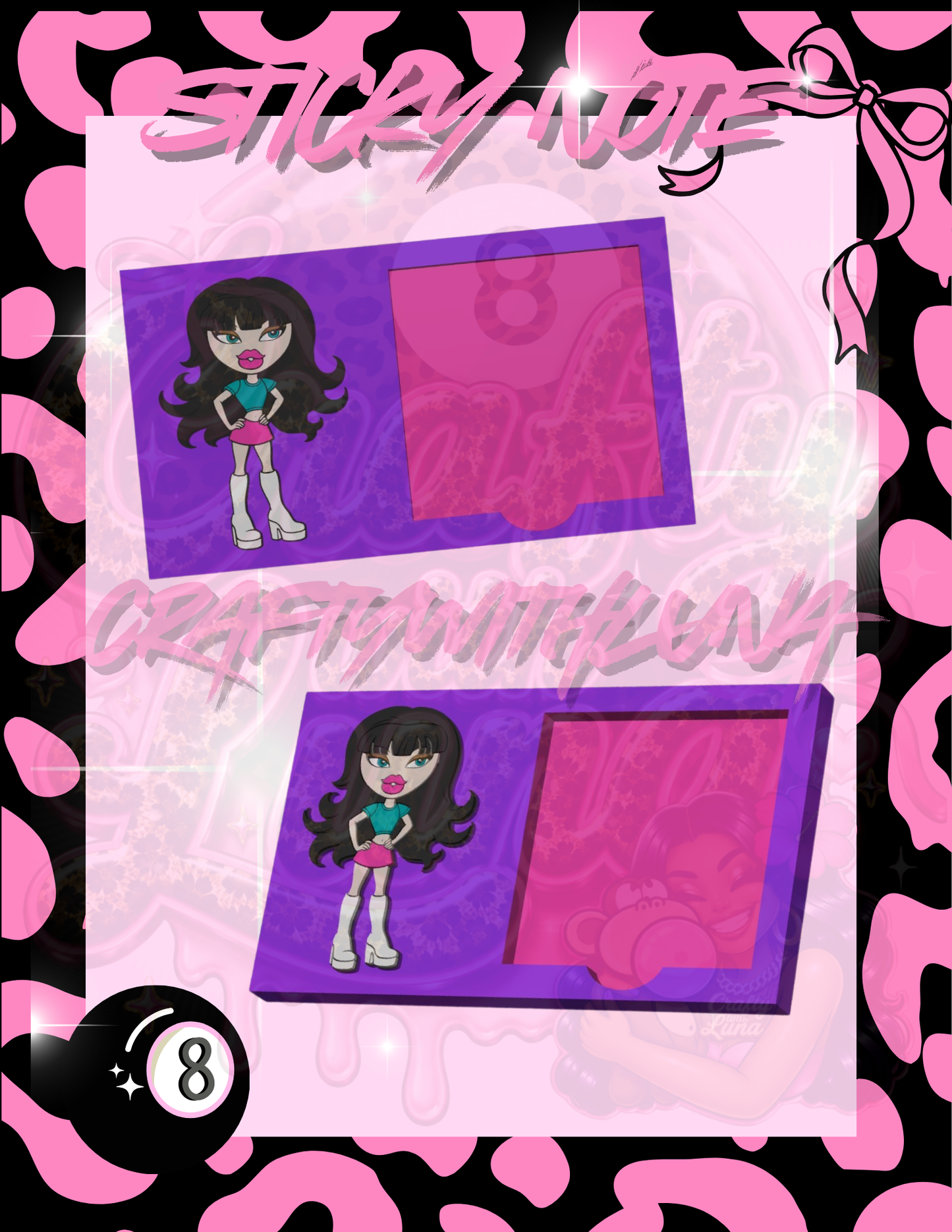 Jade Bratz Sticky Note Holder