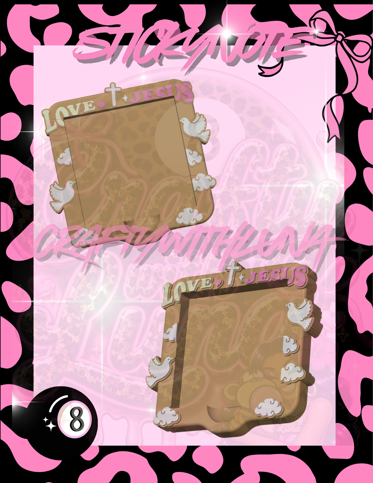 love Jesus Sticky Note Holder