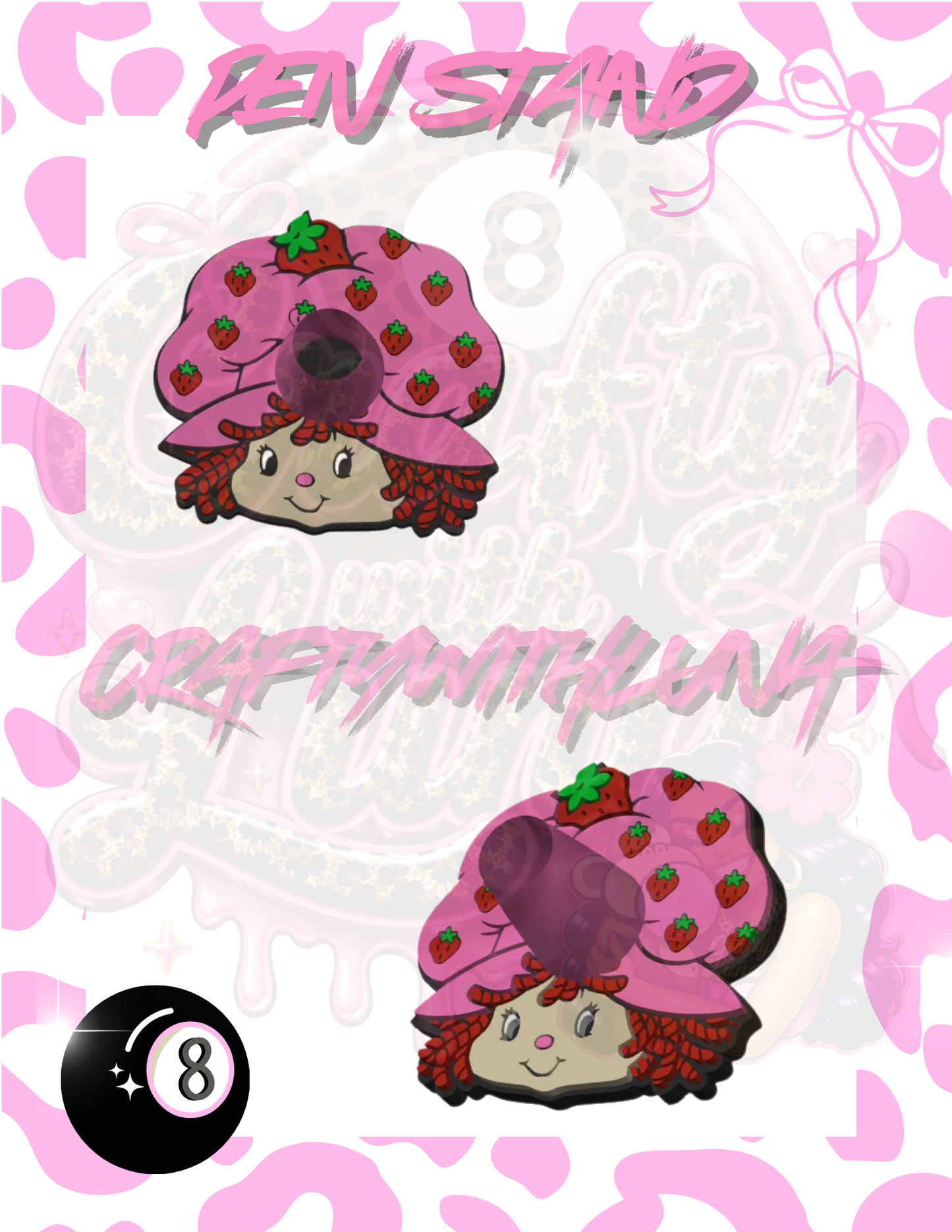 Strawberry Girl pen Stand