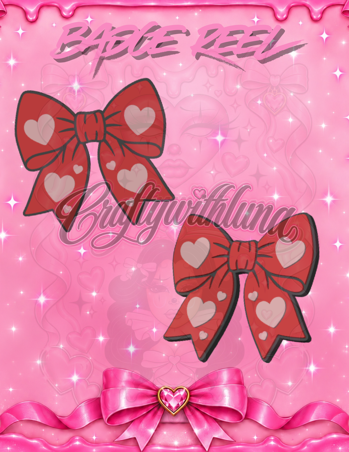 Heart Bow Badge Reel