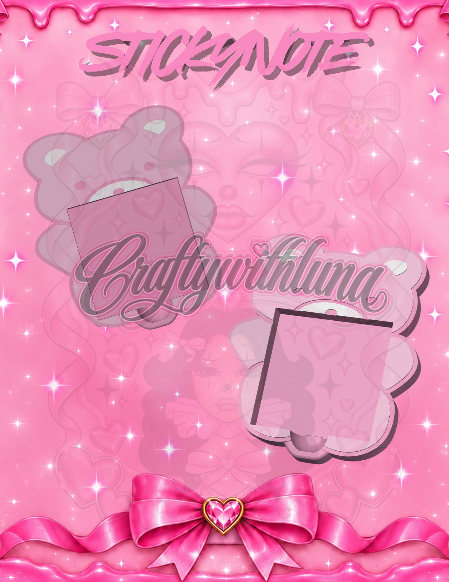 teddy bear m Sticky Note Holder