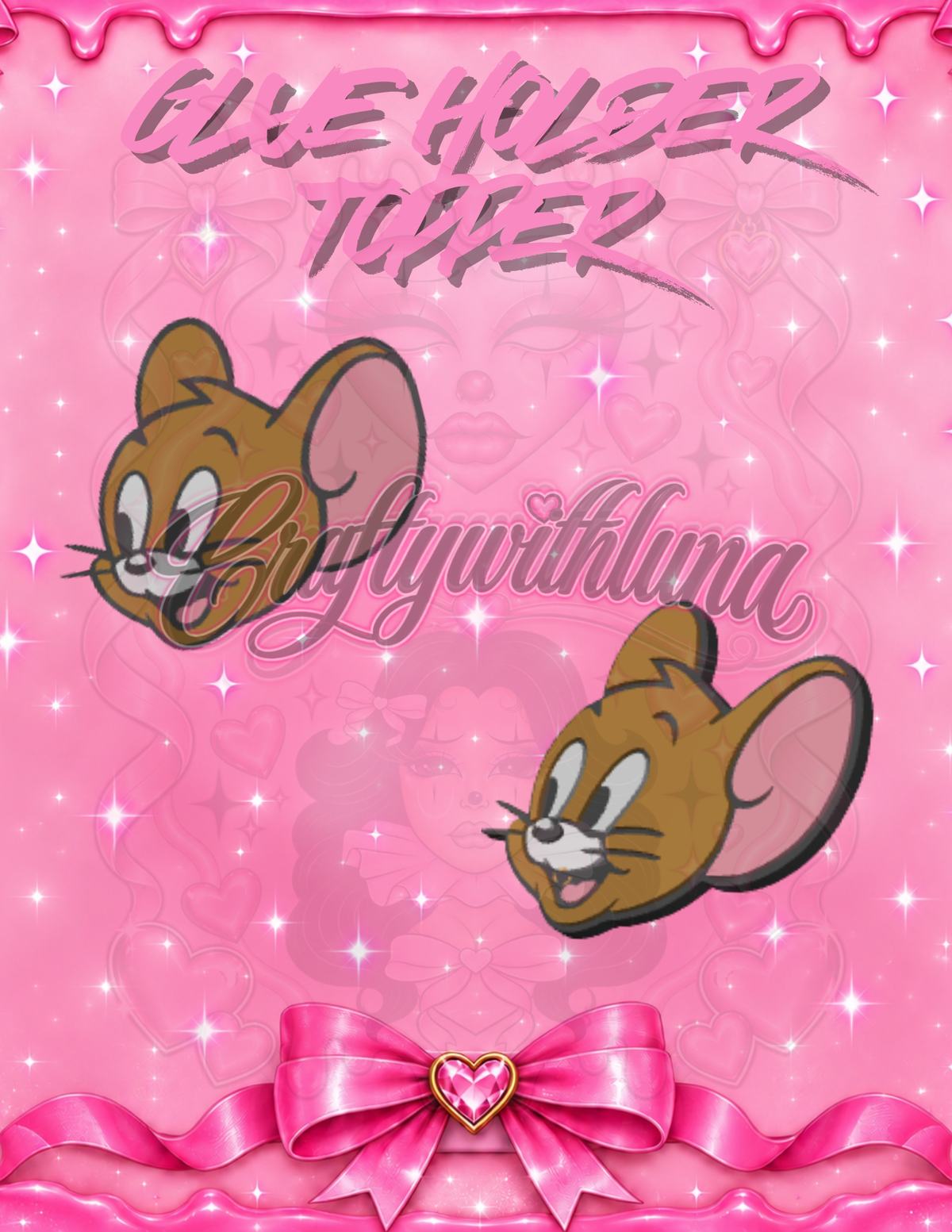 Jerry the mouse Glue Holder Topper