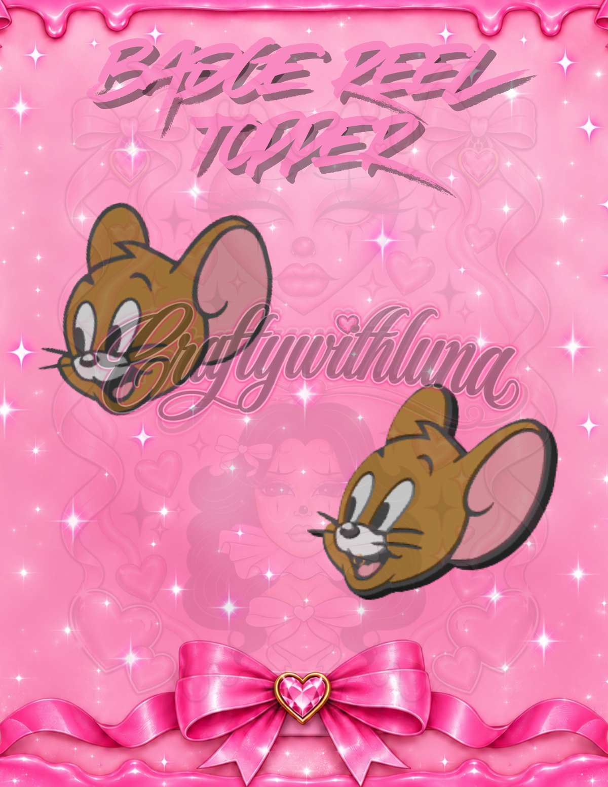 Jerry the mouse Badge Reel Topper