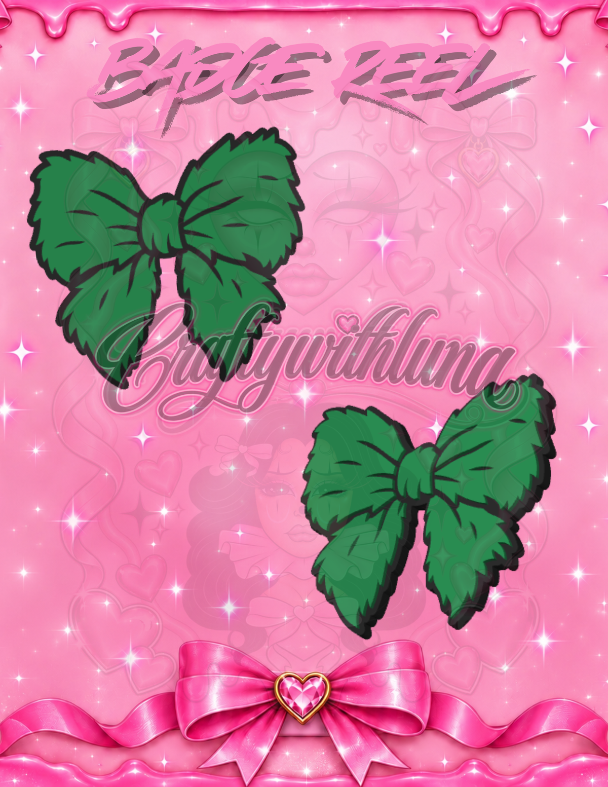 Christmas Bow Badge Reel
