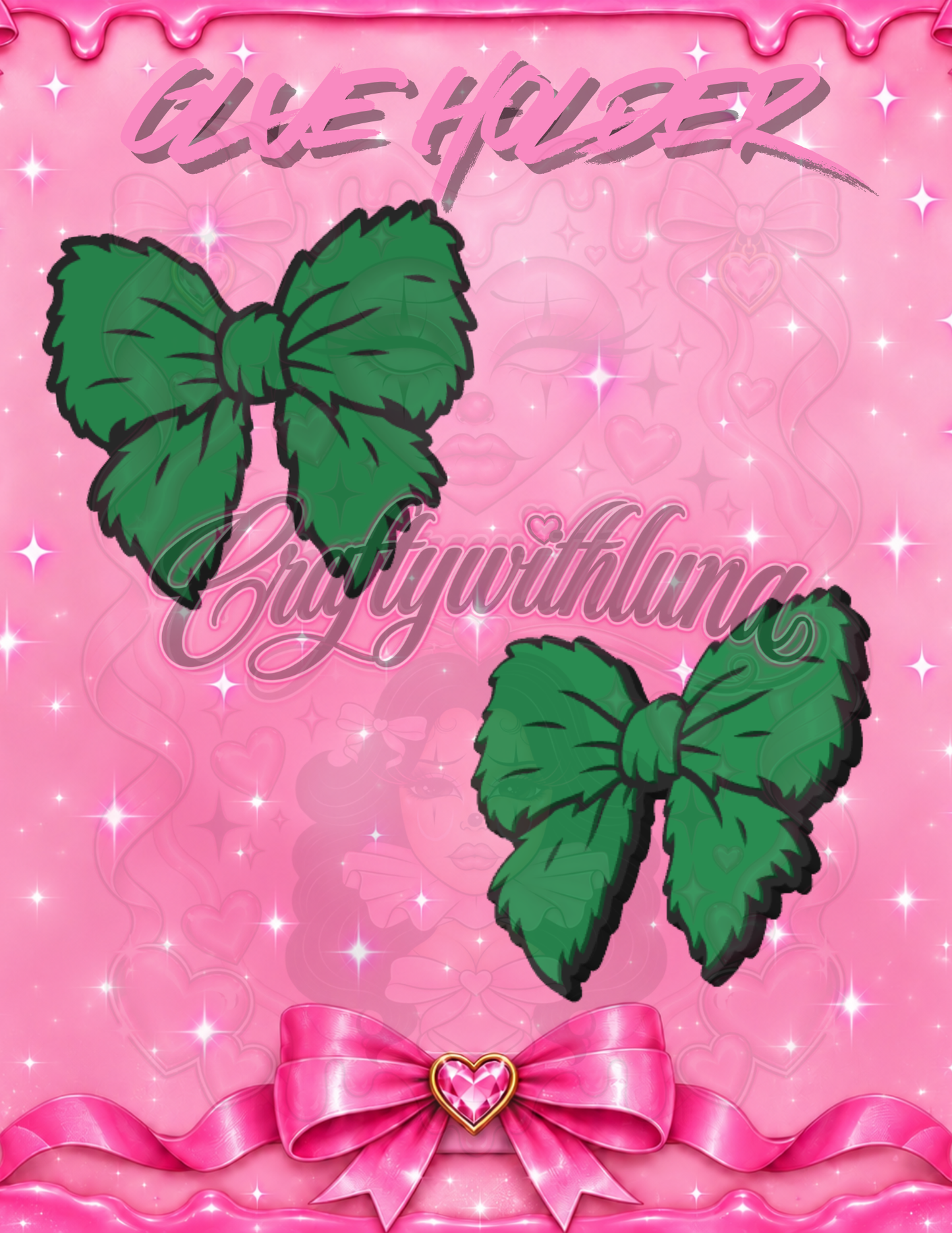 Christmas Bow Glueholder
