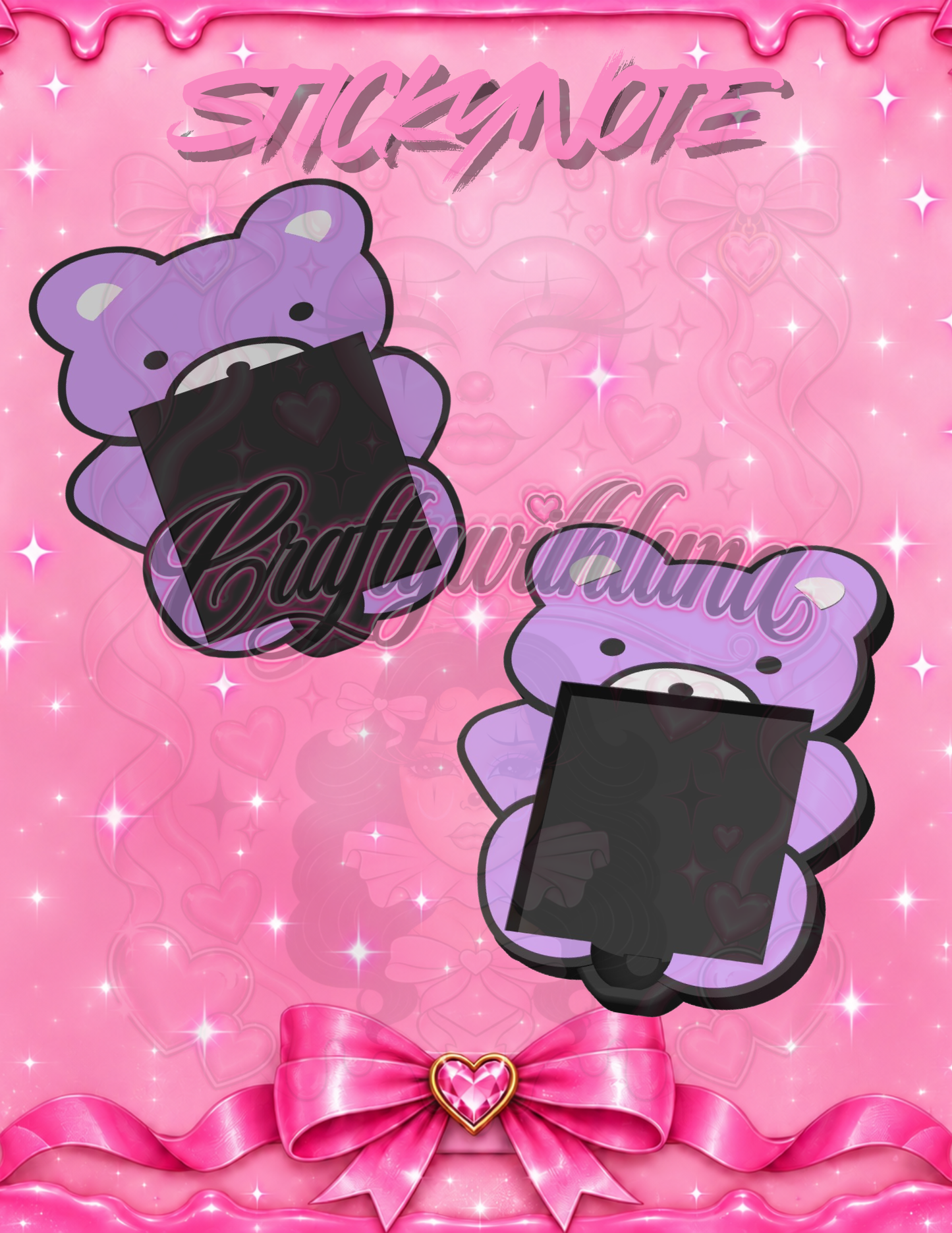 teddy bear m Sticky Note Holder
