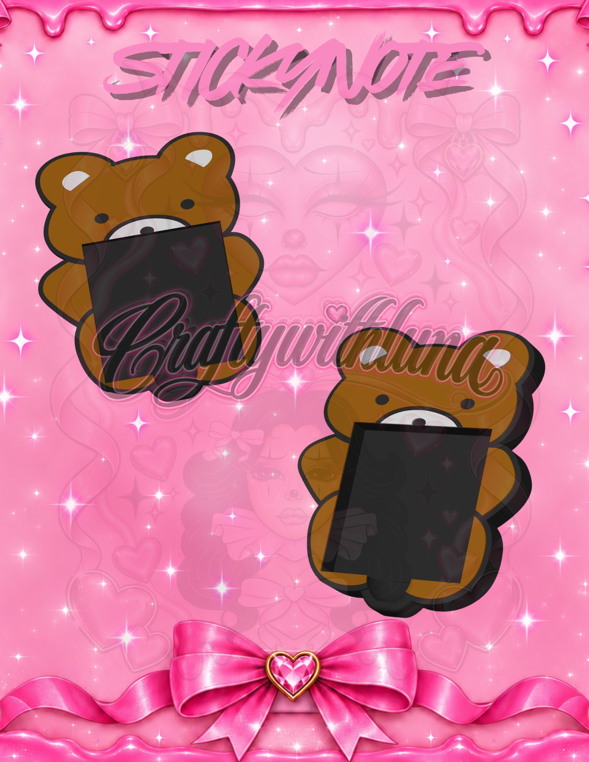 teddy bear m Sticky Note Holder