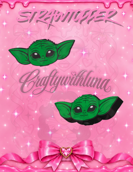 BABY YODA Strawtopper