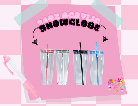 24 oz Acrylic Snowglobe Style A