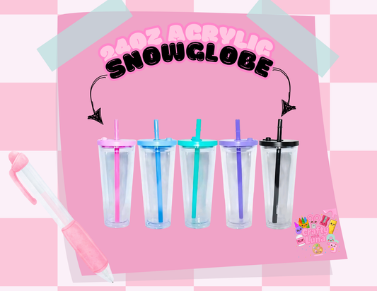 24oz Acrylic Snowglobe Style B