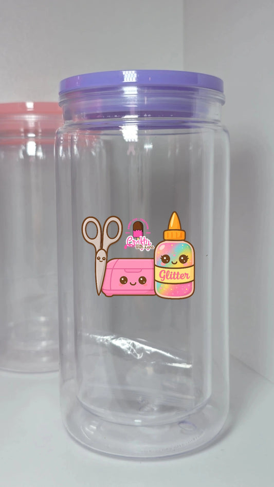 16 oz Acrylic Snowglobe Cup
