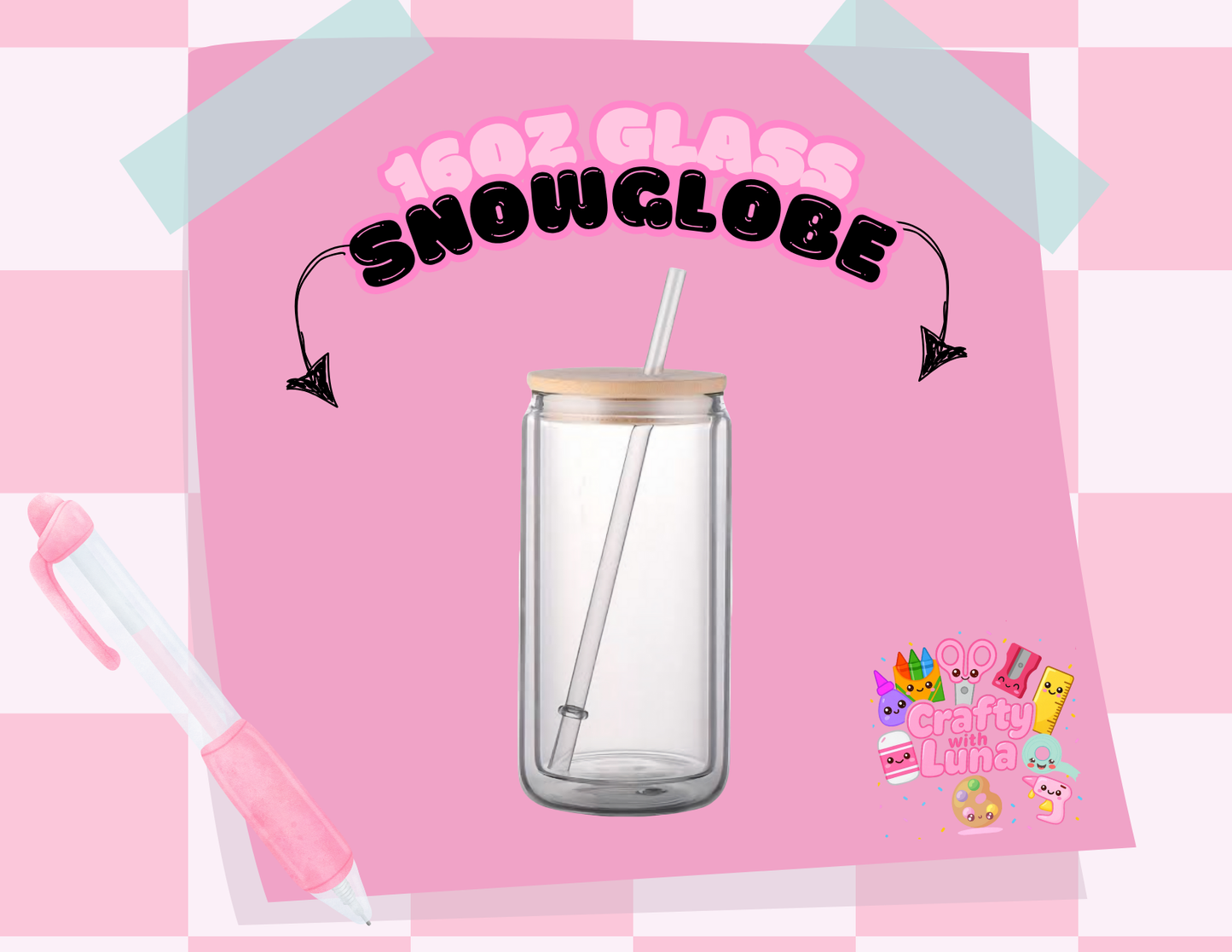 16oz Glass Snowglobe