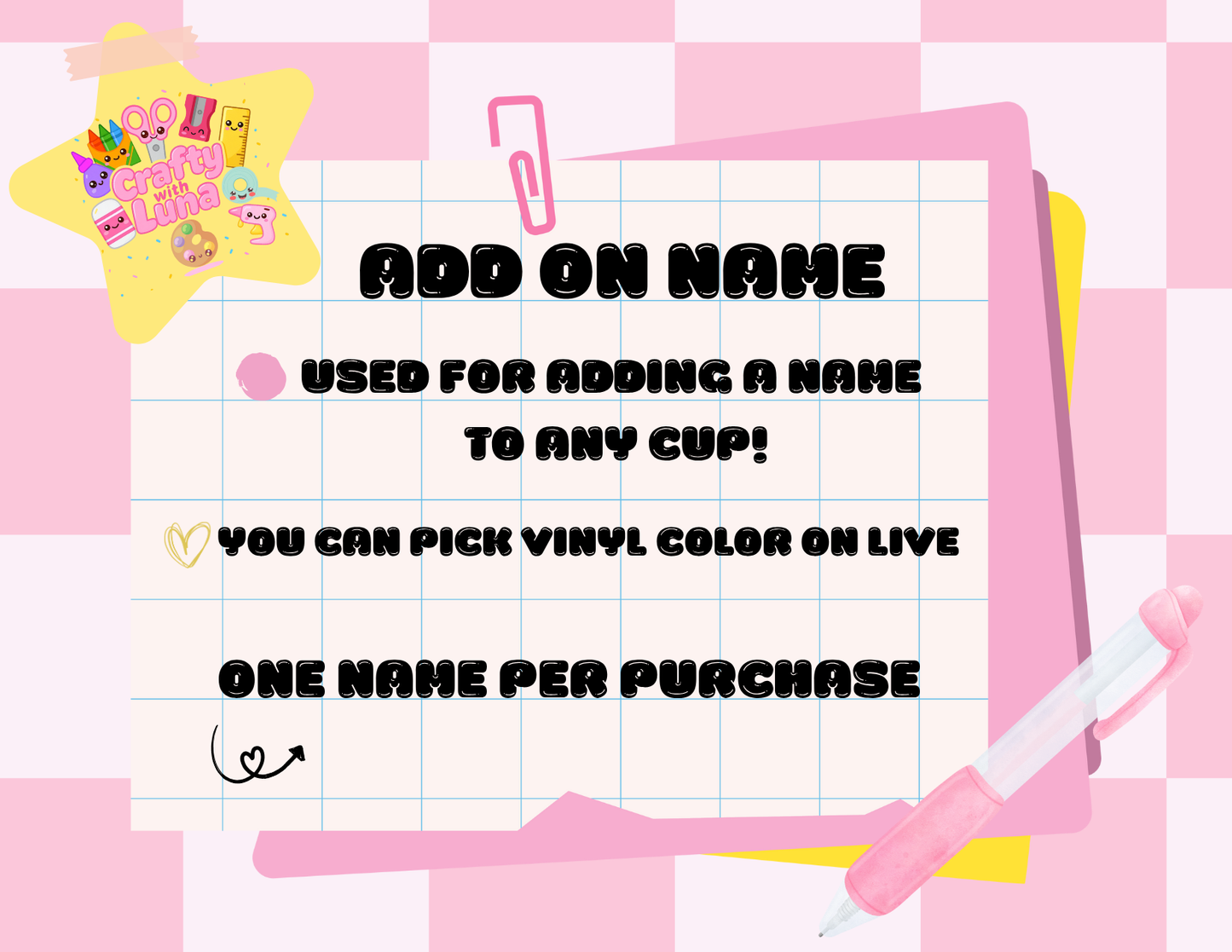Add On Names To Cups