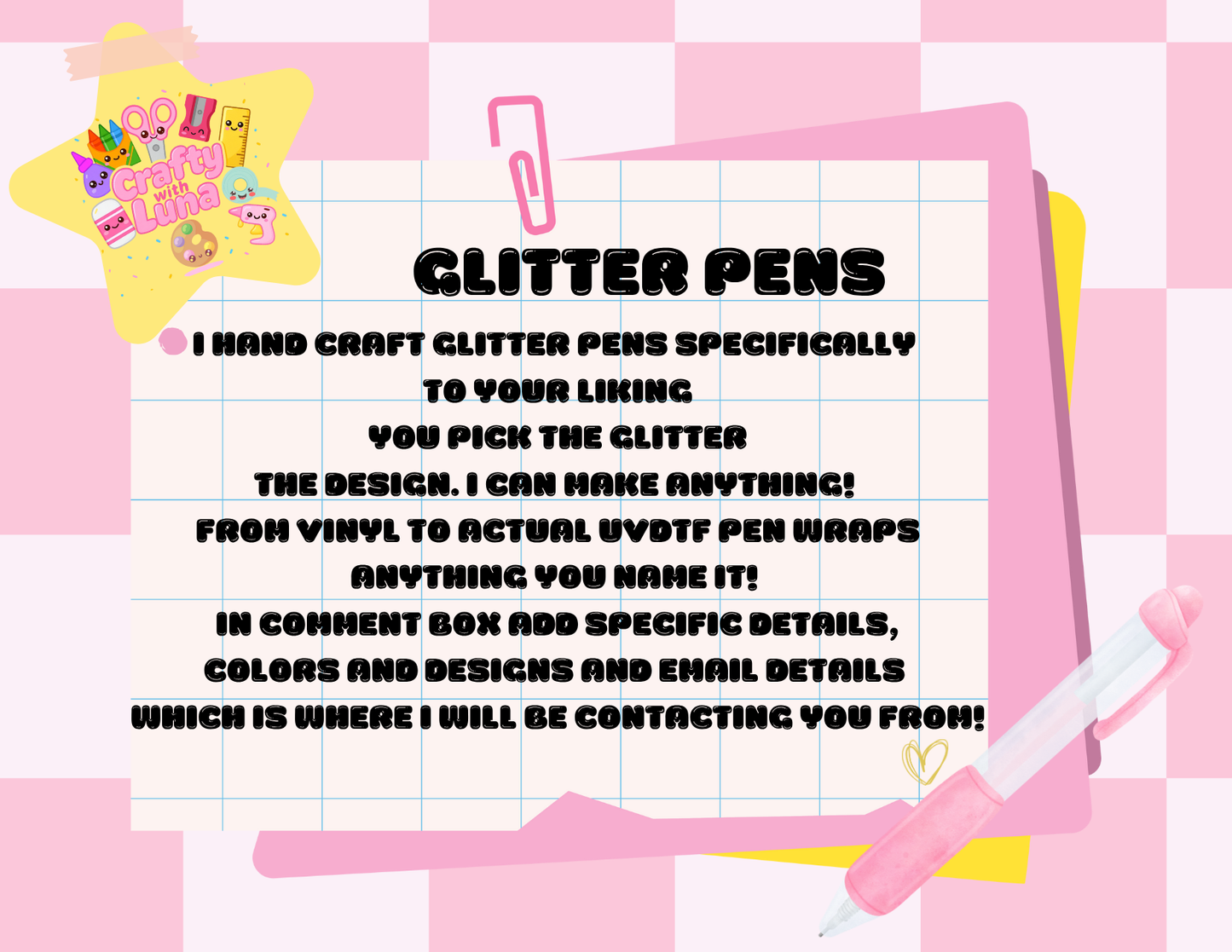 Glitter pens